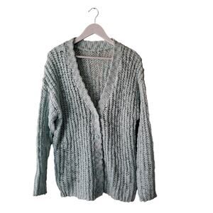 Unlisted Mint Green Chunky Knit Button Up Cardigan - Size XL